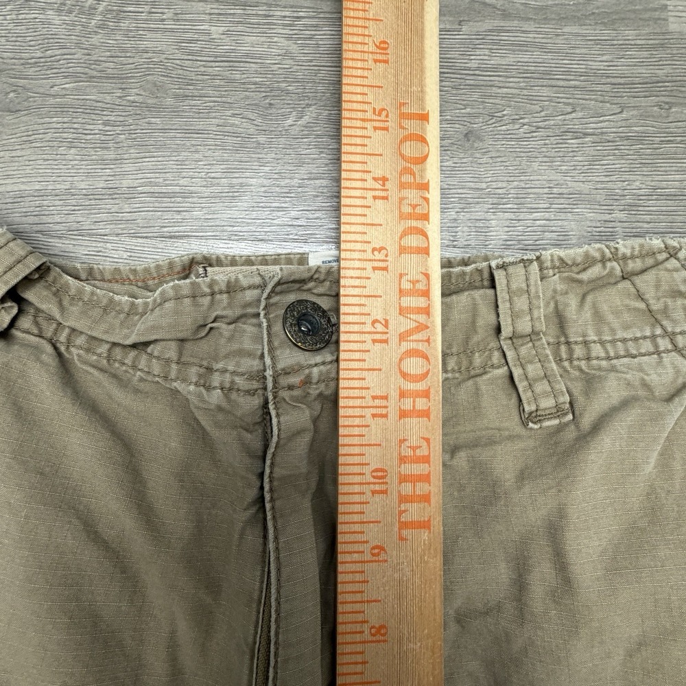 American Eagle Shorts Mens 36 Khaki Canvas Military Utility Cargo Y2K - Picture 7 of 9